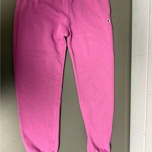 Champion Girls Pink Fleece Joggers with Logo